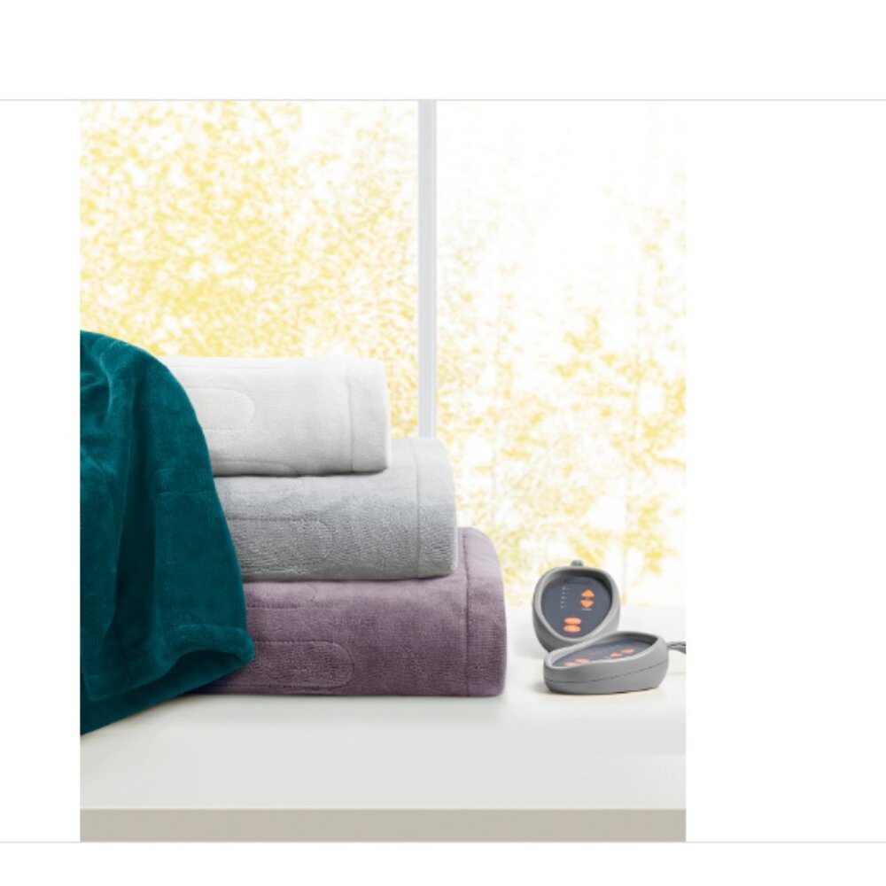 Premier Comfort Electric Plush Blanket, King, Dark Red